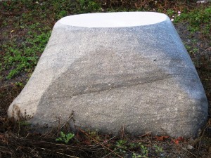 The black granite base  